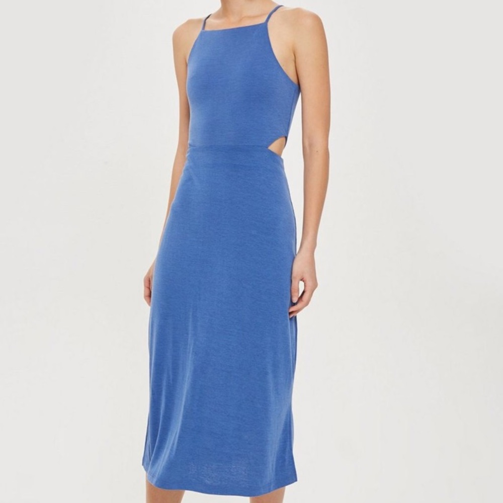 TOPSHOP • Side Cutout Midi Dress